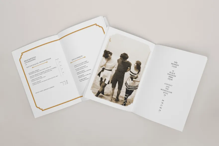 Carte du bar le Monkey Club