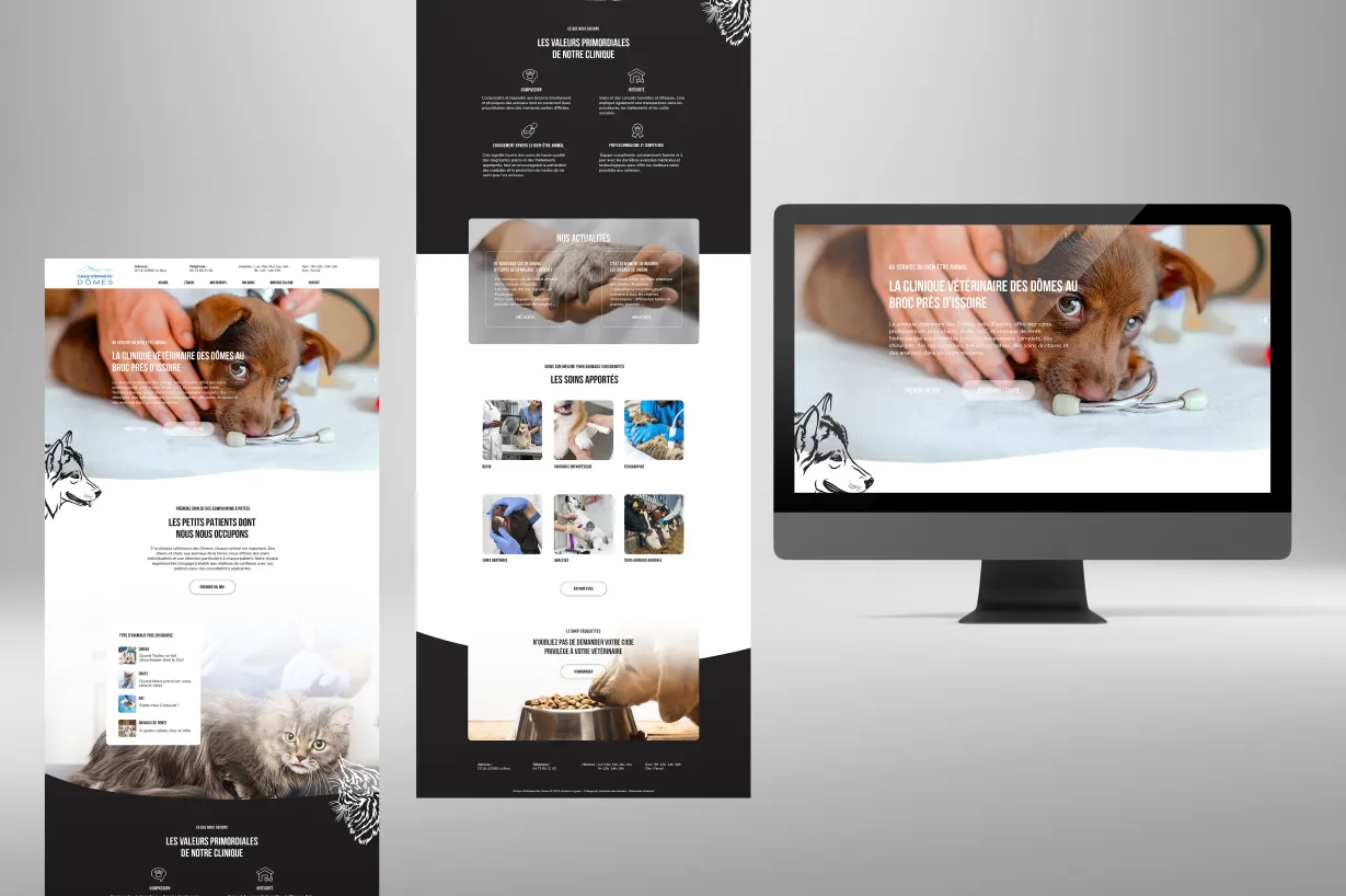 Mockups - Clinique vétérinaire des domes